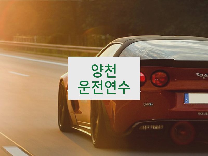 양천운전연수 후기